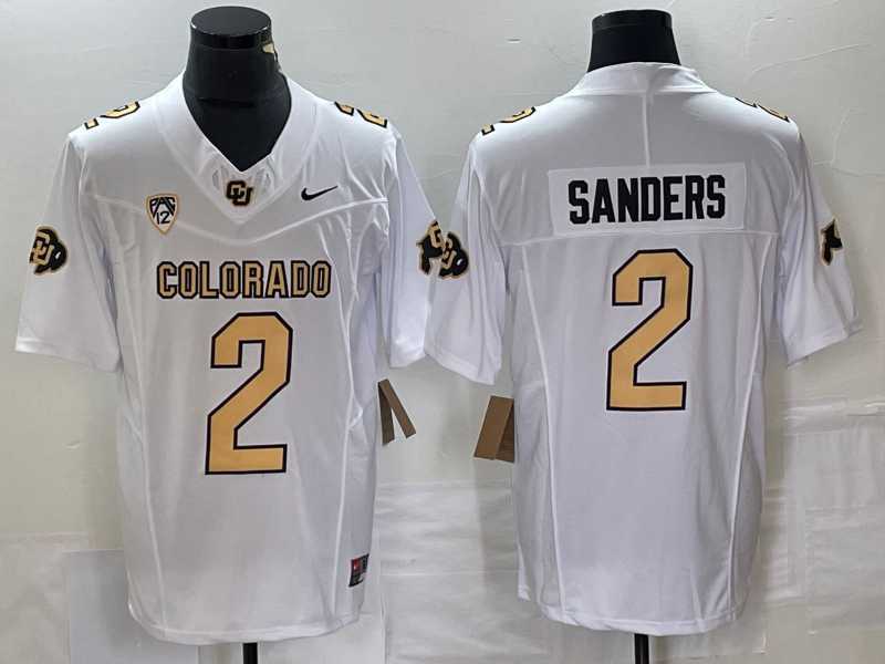 Men%27s Colorado Buffaloes #2 Shedeur Sanders White 2023 F.U.S.E. Stitched Football Jersey->colorado buffaloes->NCAA Jersey